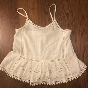 Scotch & Soda Beach Holiday White Eyelet Crop Top